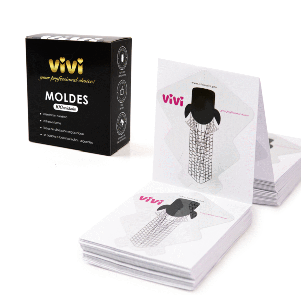MOLDES PARA EXTENSIÓN DE UÑAS PACK 100 UNIDADES.