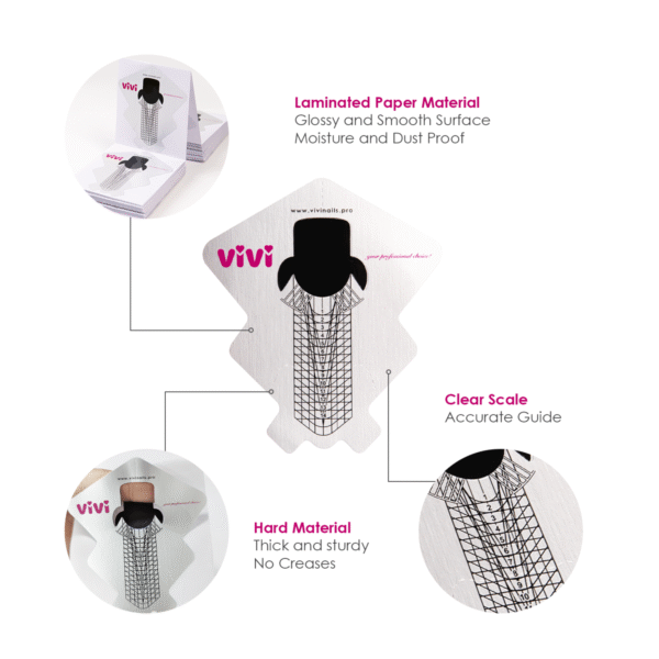 MOLDES PARA EXTENSIÓN DE UÑAS PACK 100 UNIDADES. - Imagen 8