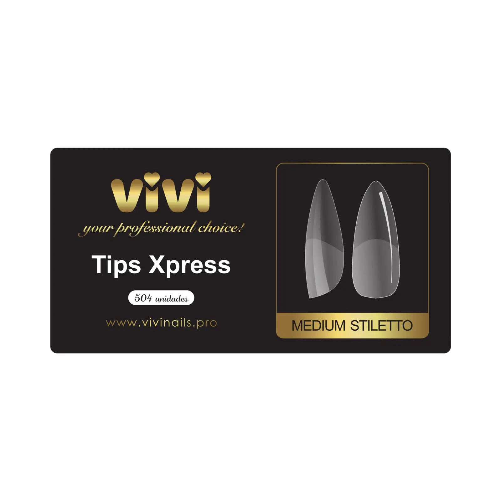 Tips Xpress modelo «Medium stiletto» 504 und.